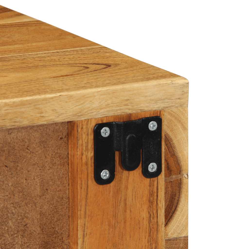 Wall-Mounted Bedside Cabinets 2 Pcs Solid Wood Acacia