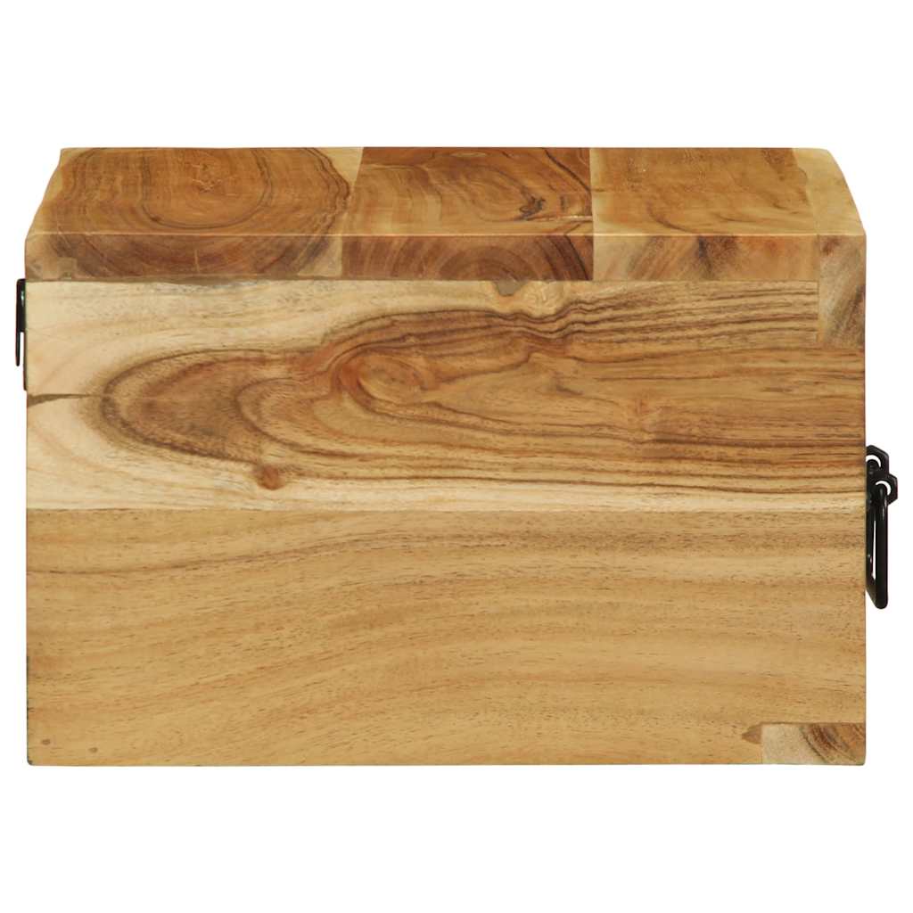 Wall-Mounted Bedside Cabinets 2 Pcs Solid Wood Acacia