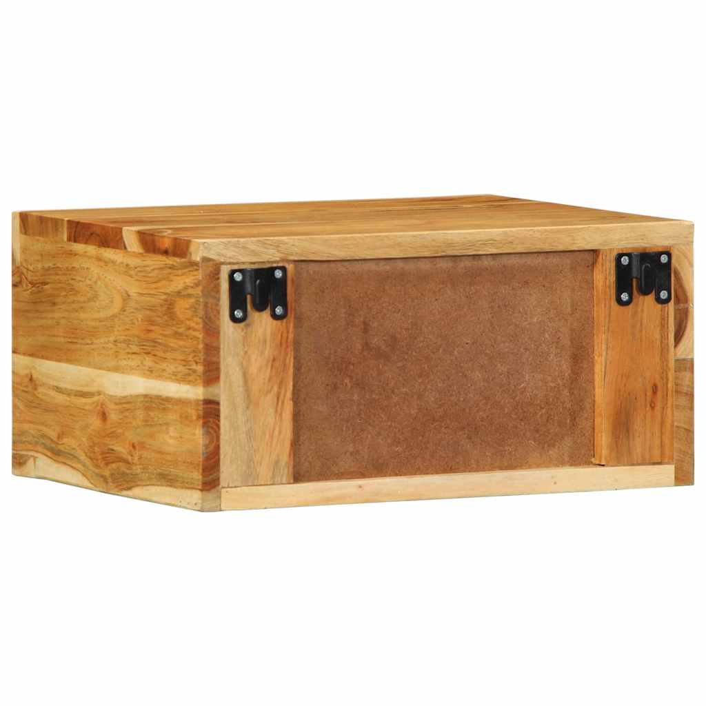 Wall-Mounted Bedside Cabinets 2 Pcs Solid Wood Acacia