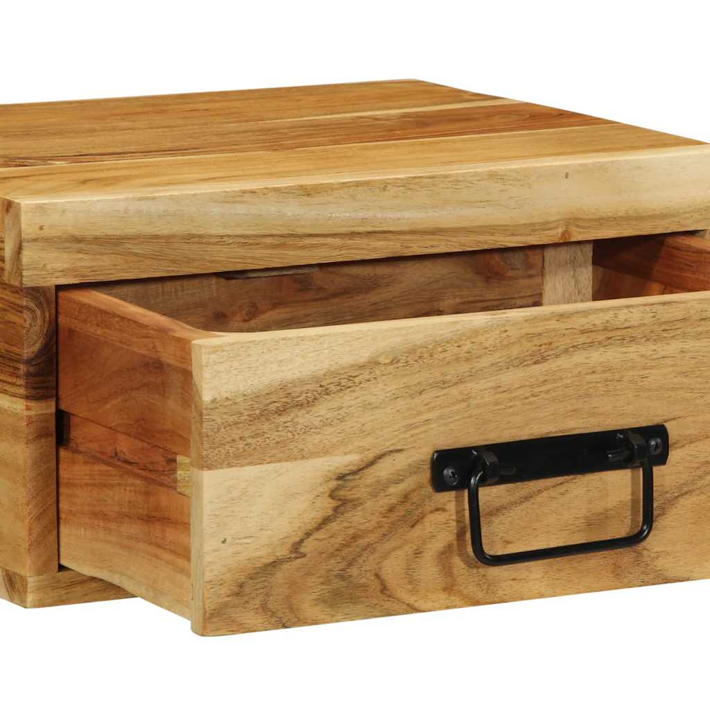 Wall-Mounted Bedside Cabinets 2 Pcs Solid Wood Acacia