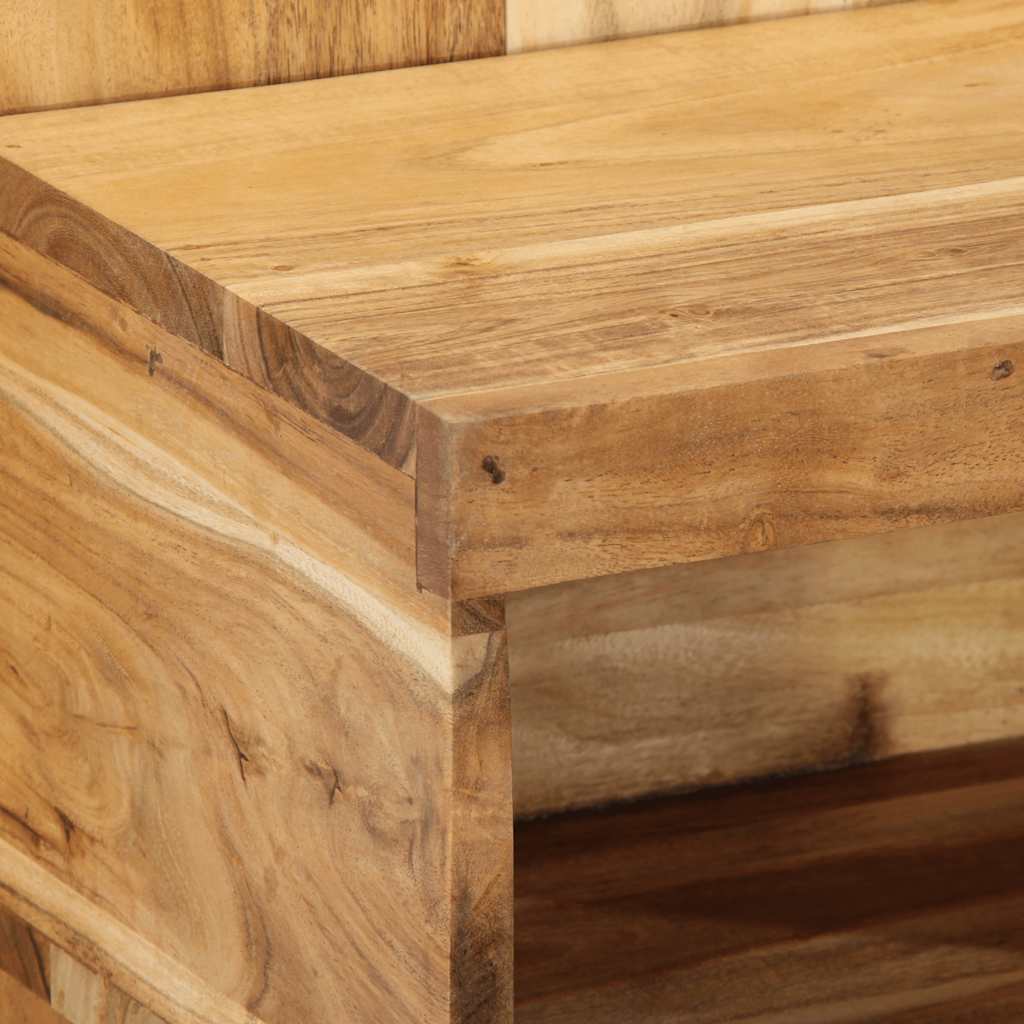 Bedside Cabinet Solid Wood Acacia