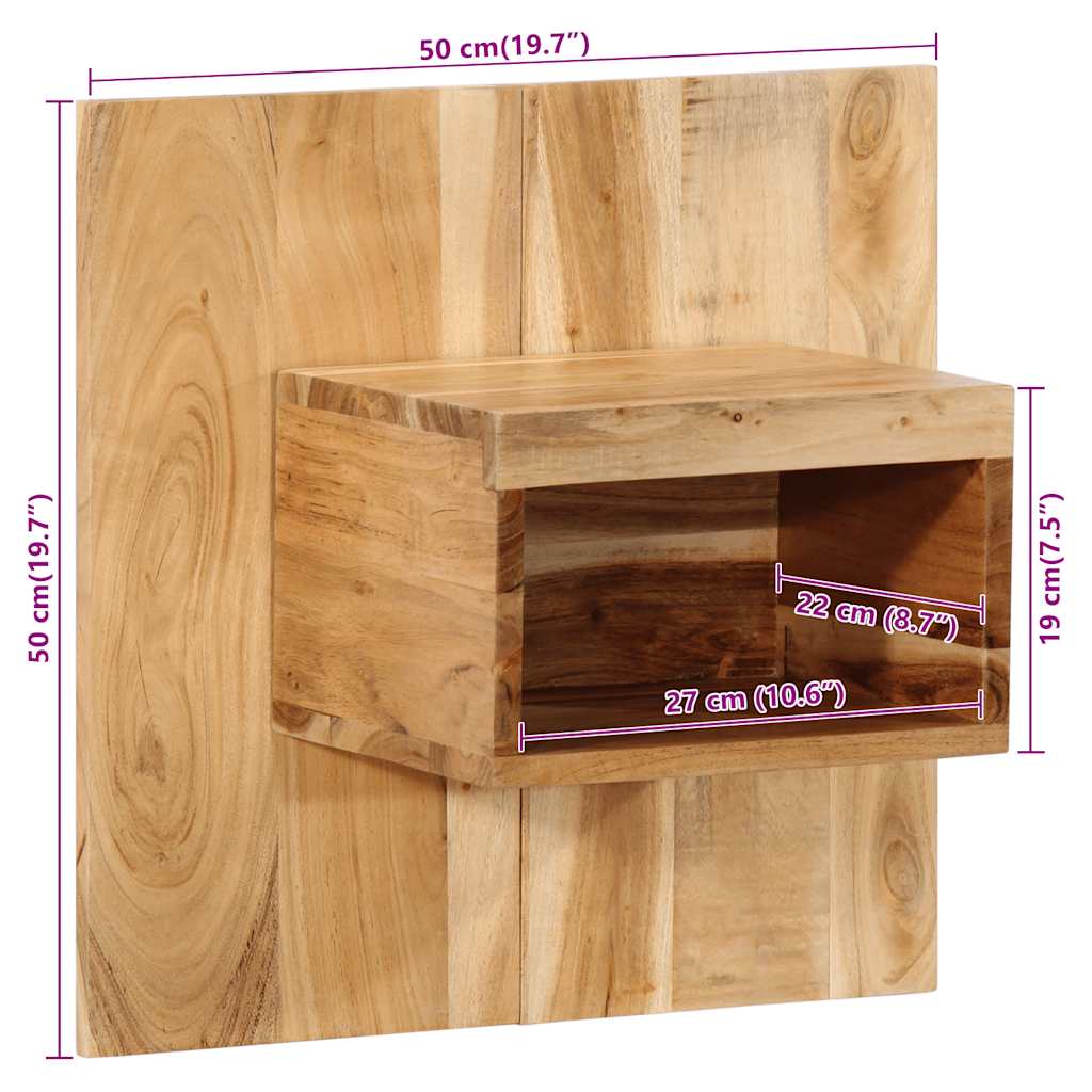 Bedside Cabinet Solid Wood Acacia