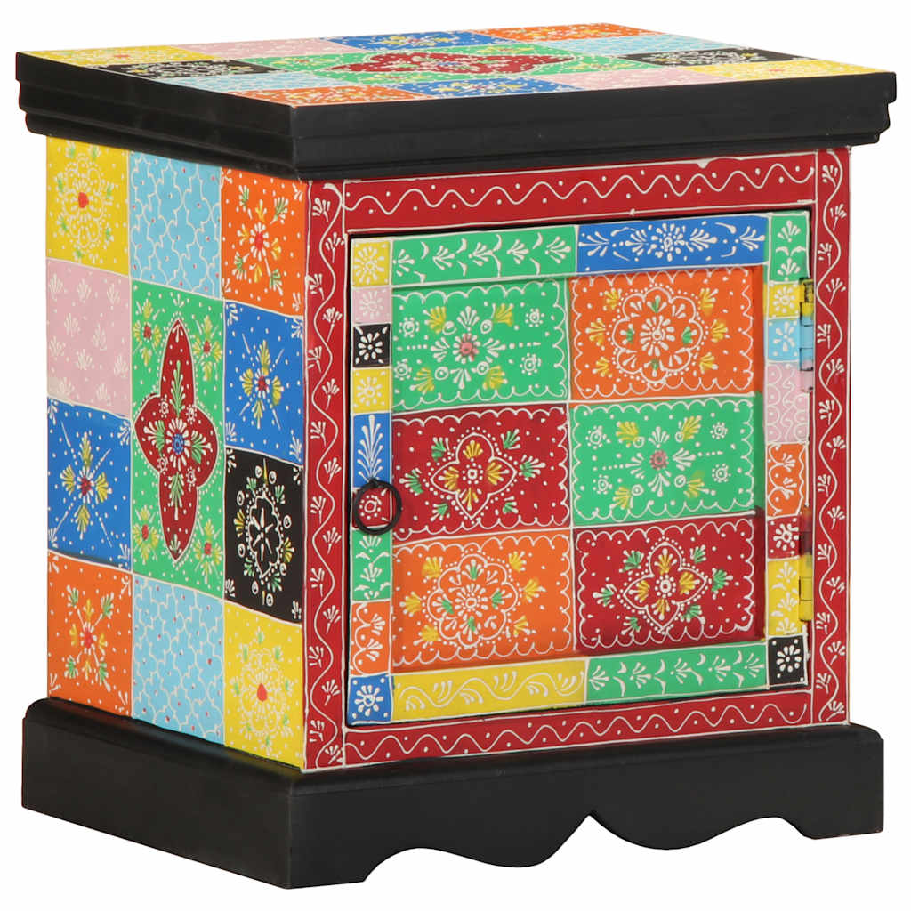 Bedside Cabinet 2 Pcs Multicolour 40X35X45 Cm Solid Wood Mango