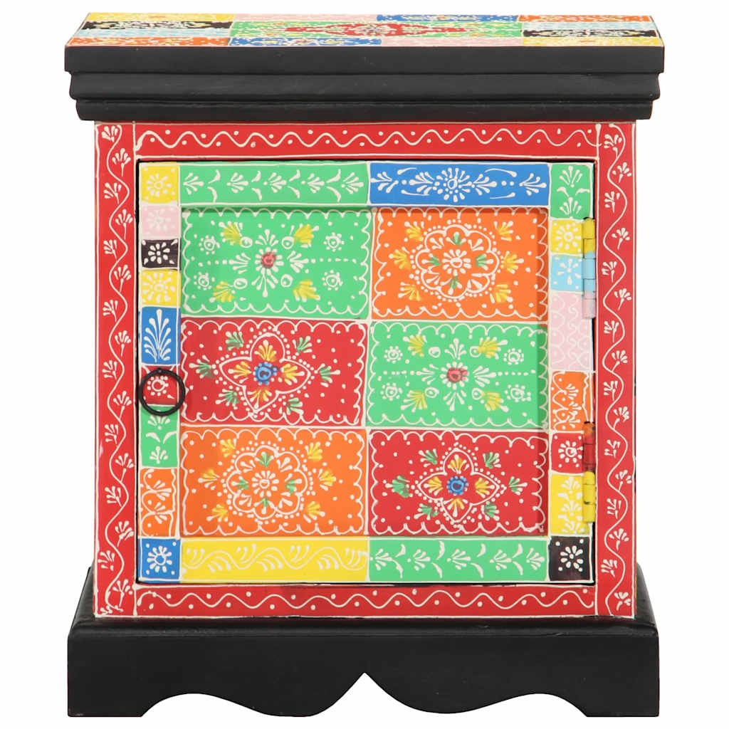 Bedside Cabinet 2 Pcs Multicolour 40X35X45 Cm Solid Wood Mango
