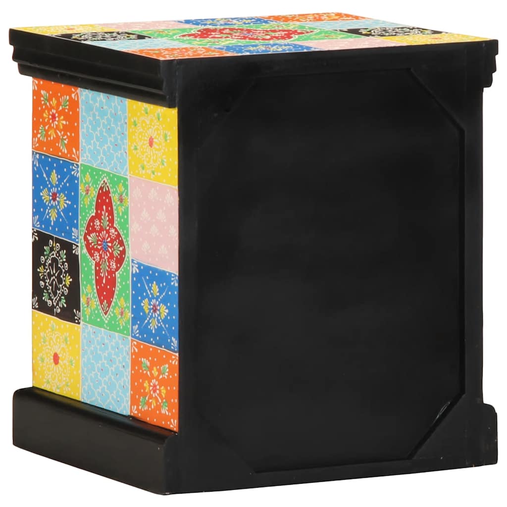 Bedside Cabinet 2 Pcs Multicolour 40X35X45 Cm Solid Wood Mango