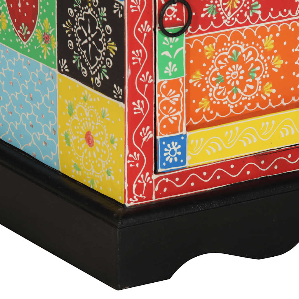 Bedside Cabinet 2 Pcs Multicolour 40X35X45 Cm Solid Wood Mango