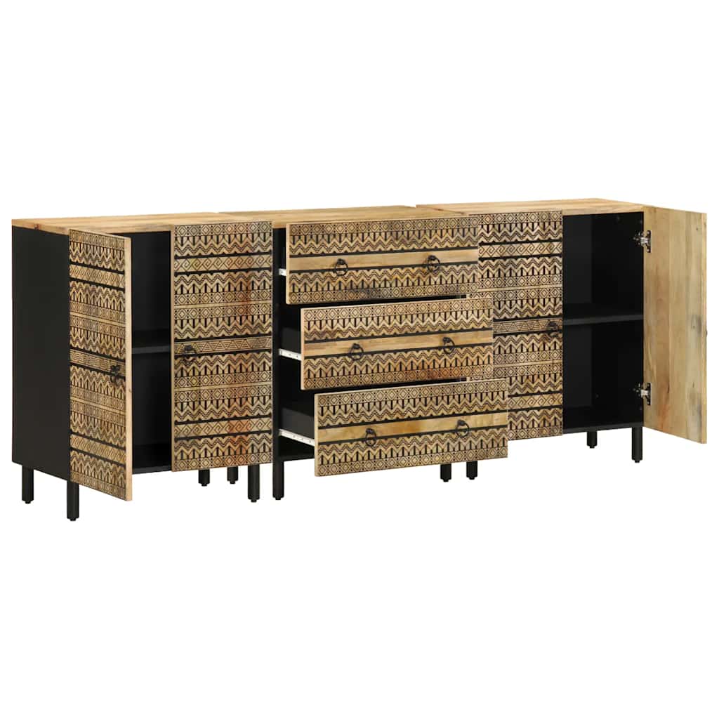 Sideboards 3 Pcs Solid Wood Mango