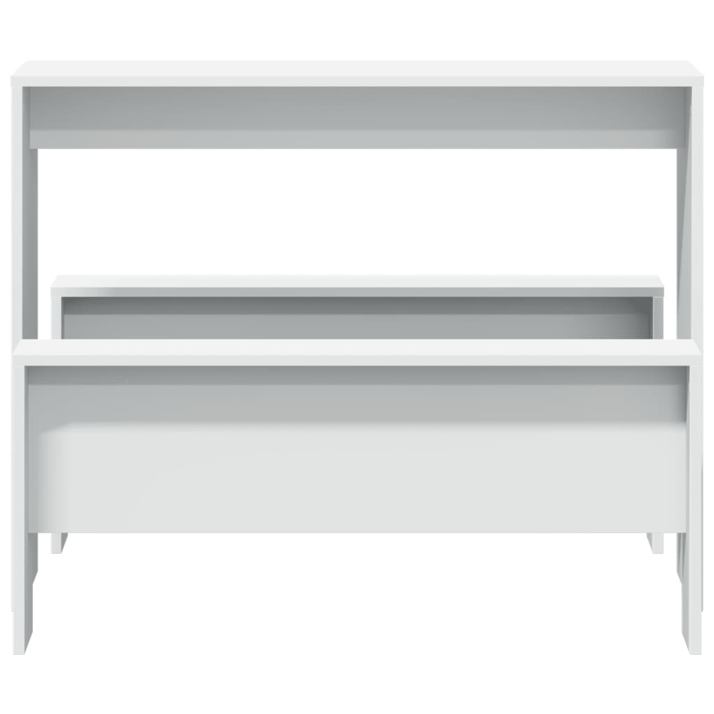 3 Piece Dining Table And Bench Set Engineered Wood