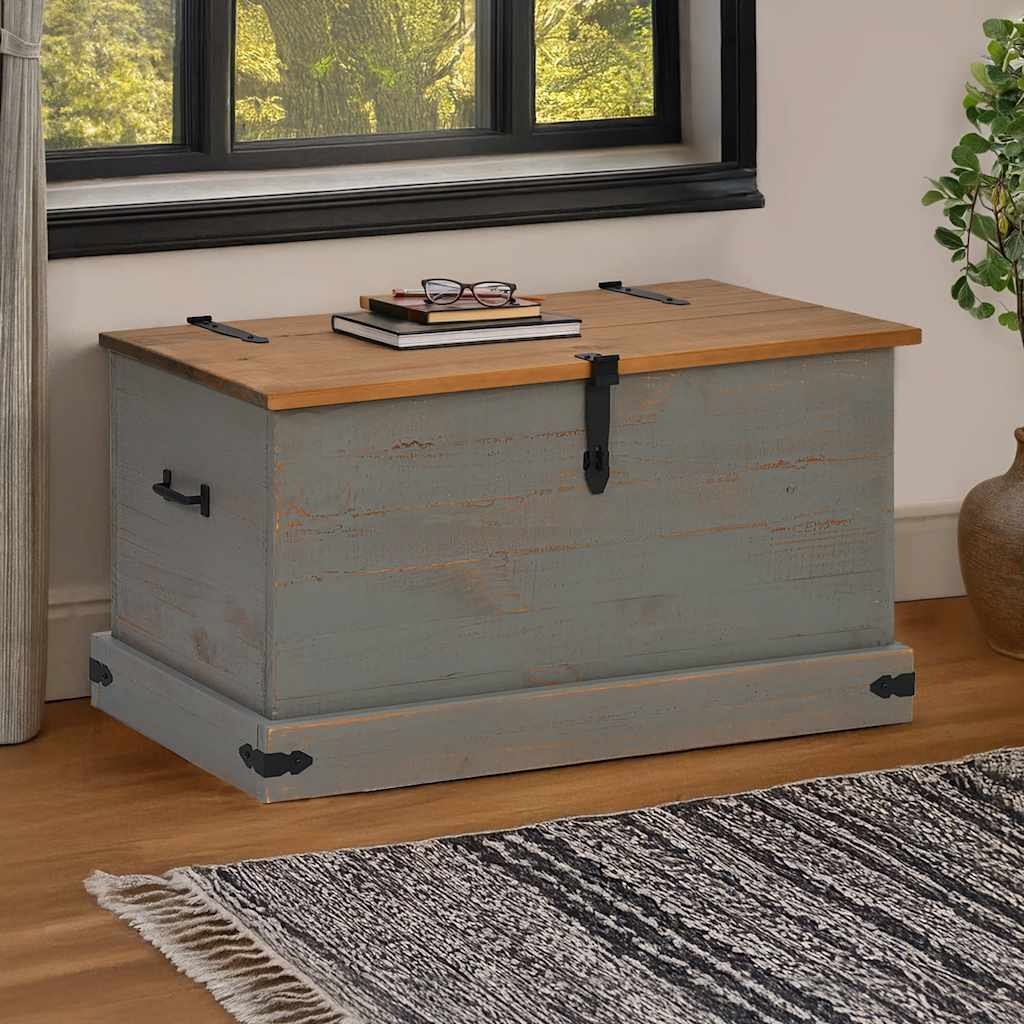 Storage Chest Halden 91X48X47 Cm Solid Wood Pine