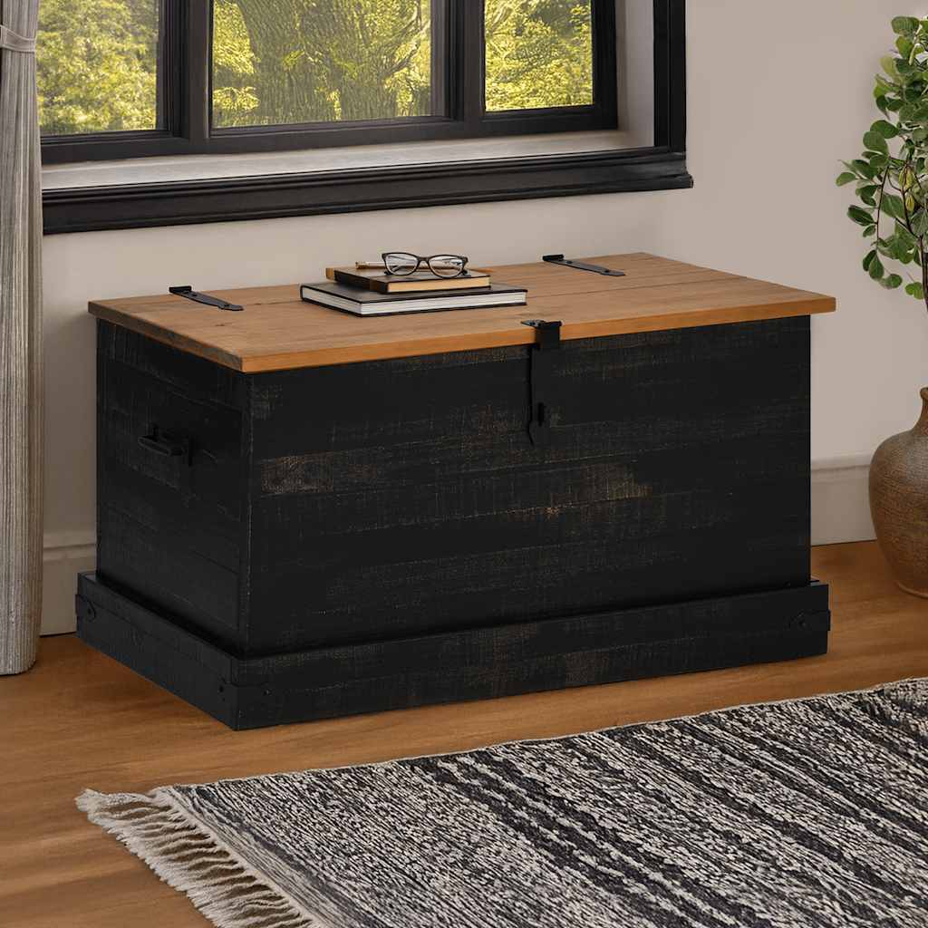 Storage Chest Halden 91X48X47 Cm Solid Wood Pine