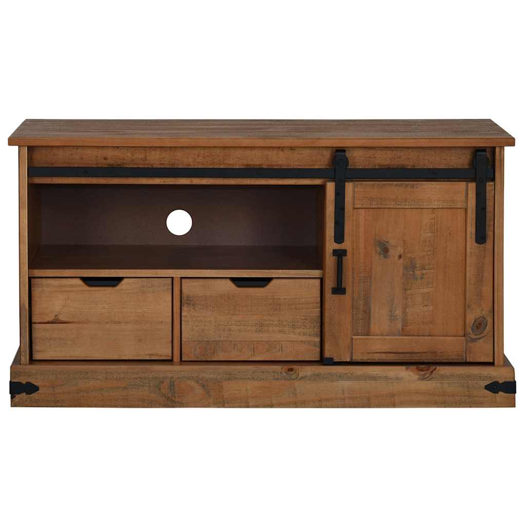 Tv Cabinet Halden With Sliding Door 110X40X60 Cm Solid Wood