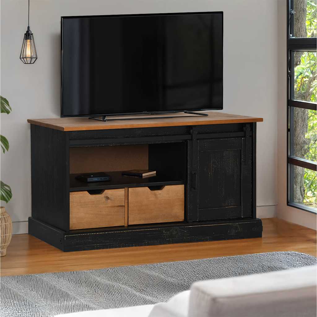 Tv Cabinet Halden With Sliding Door 110X40X60 Cm Solid Wood