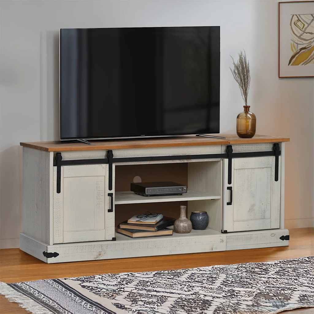 Tv Cabinet Halden 2 Sliding Doors 150X40X60 Cm Solid Wood