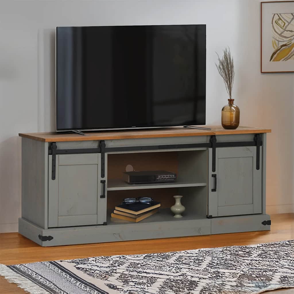 Tv Cabinet Halden 2 Sliding Doors 150X40X60 Cm Solid Wood