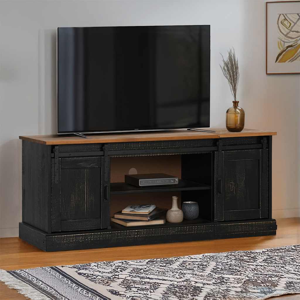 Tv Cabinet Halden 2 Sliding Doors 150X40X60 Cm Solid Wood