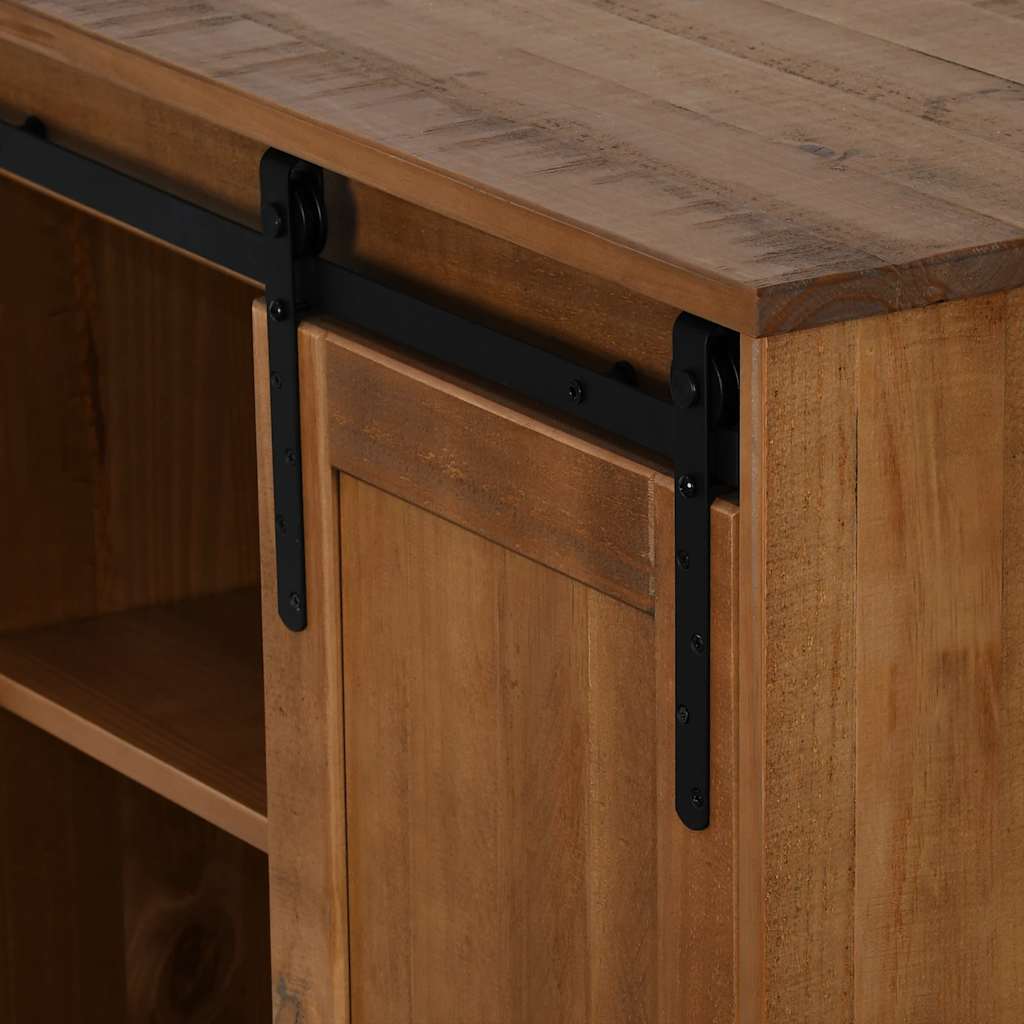 Sideboard Halden With Sliding Door 80X40X80 Cm Solid Wood