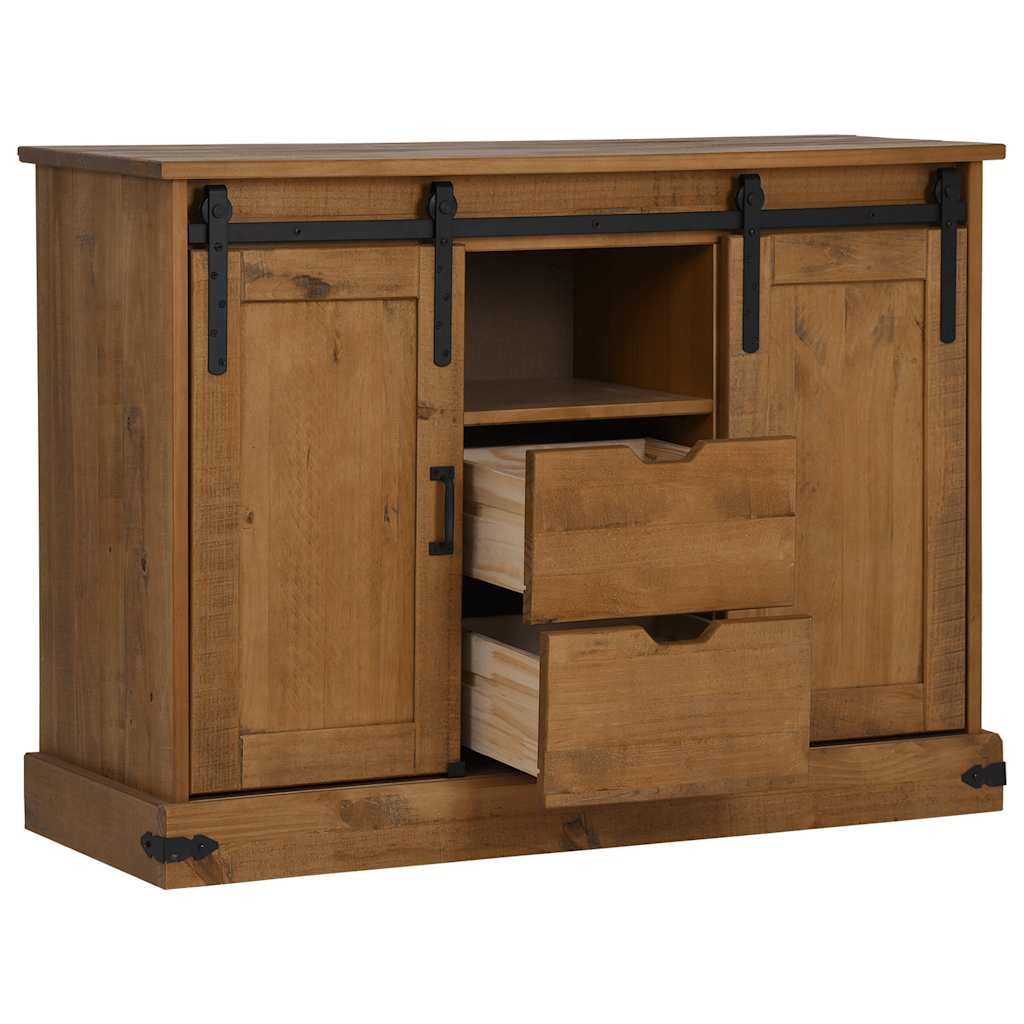 Sideboard Halden 2 Sliding Doors 112X40X80 Cm Solid Wood