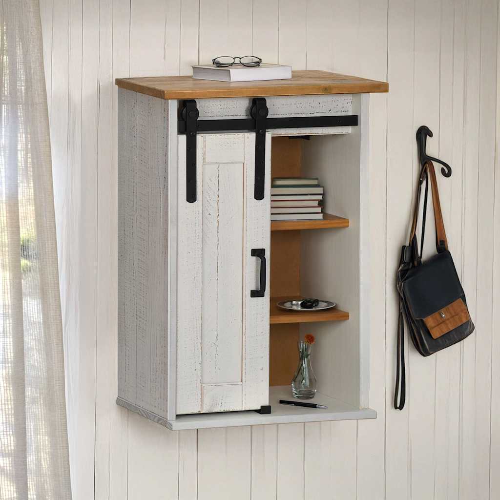 Hanging Cabinet Halden With Sliding Door 49X22.5X70 Cm Pine
