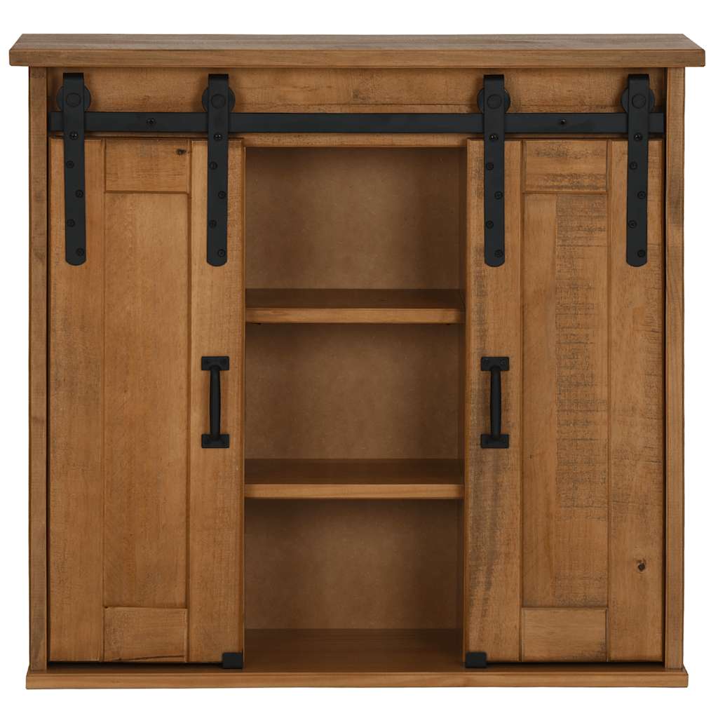 Hanging Cabinet Halden 2 Sliding Doors 75X22.5X70 Cm Pine