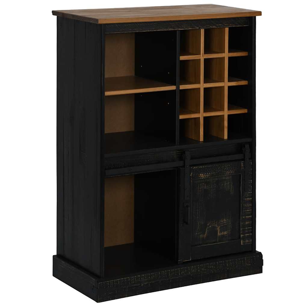 Wine Cabinet Halden With Wine Racks And Sliding Door Pine