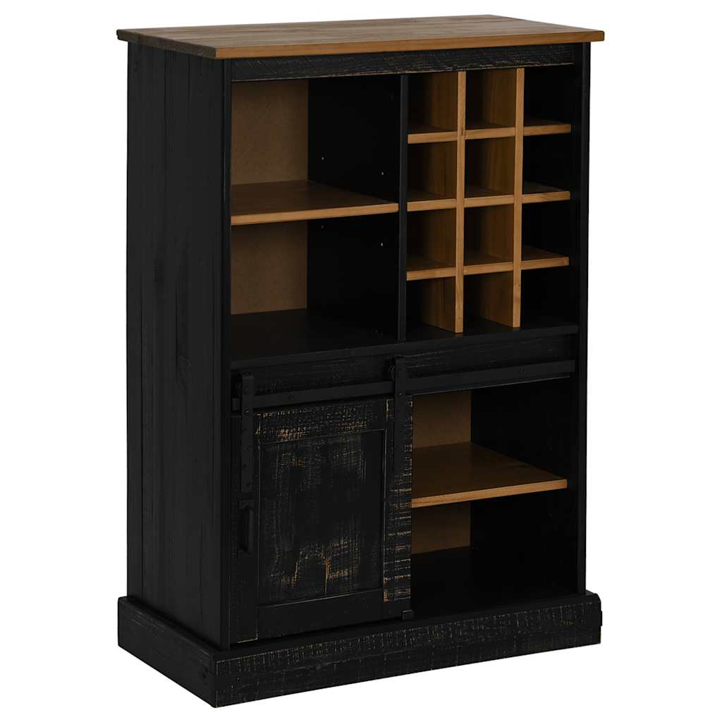 Wine Cabinet Halden With Wine Racks And Sliding Door Pine
