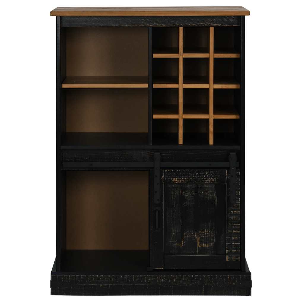 Wine Cabinet Halden With Wine Racks And Sliding Door Pine