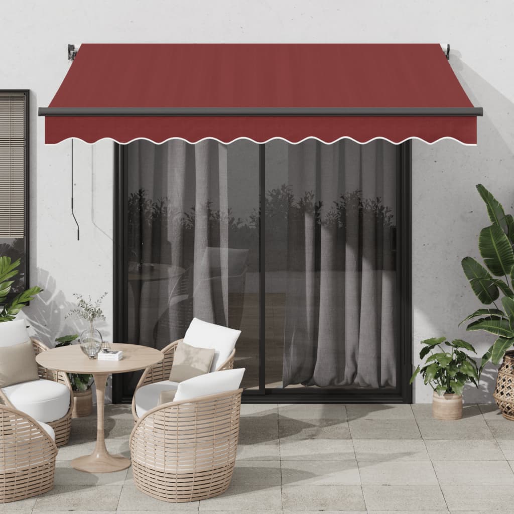 Automatic Retractable Awning With Leds Anthracite&White