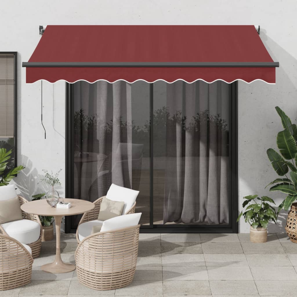 Automatic Retractable Awning With Leds Anthracite&White