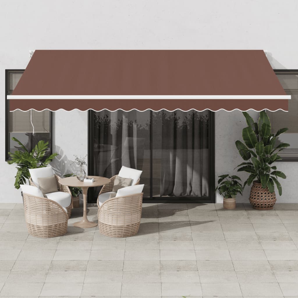Automatic Retractable Awning Anthracite&White