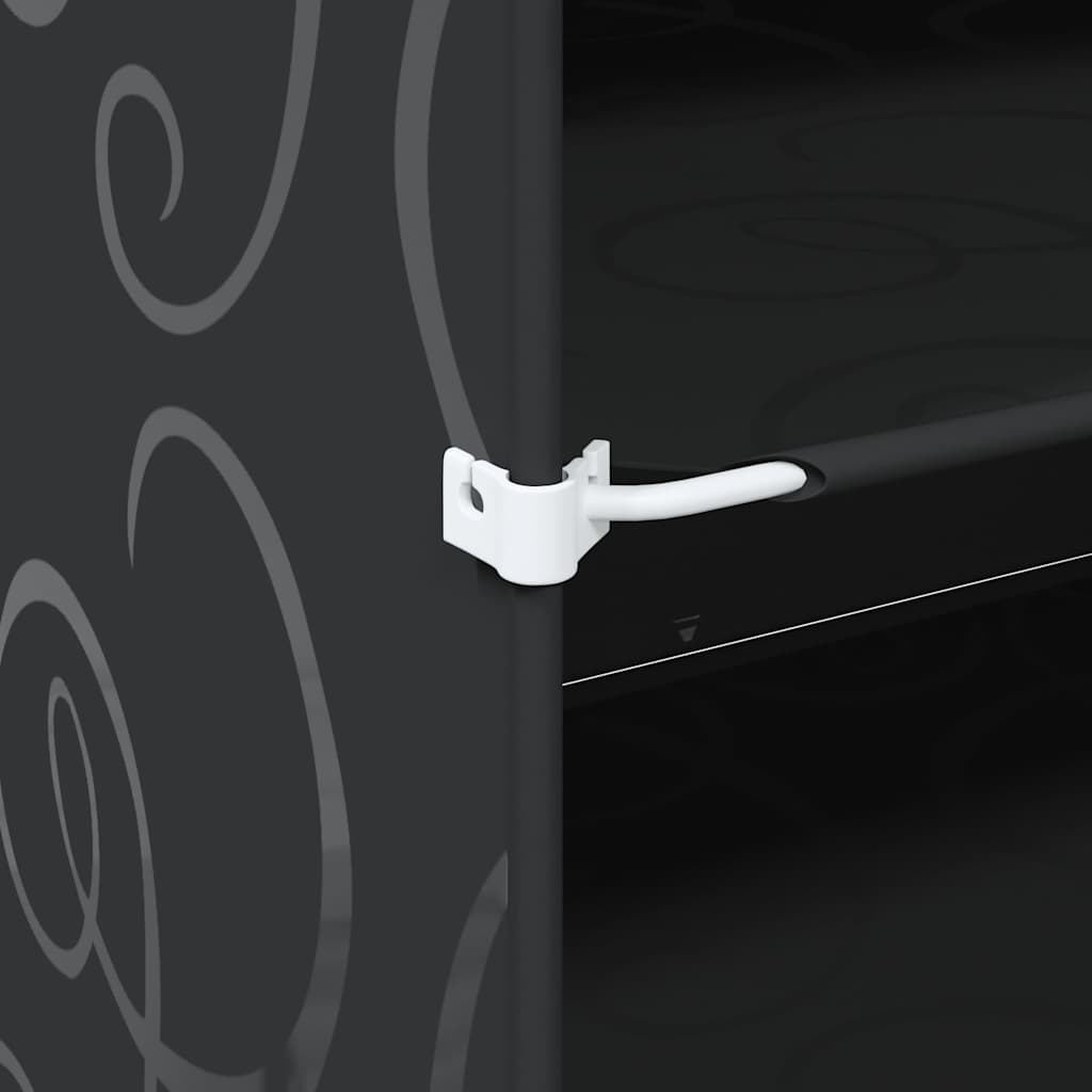 Storage Cube Organiser With 8 Cubes And Doors Black Pp