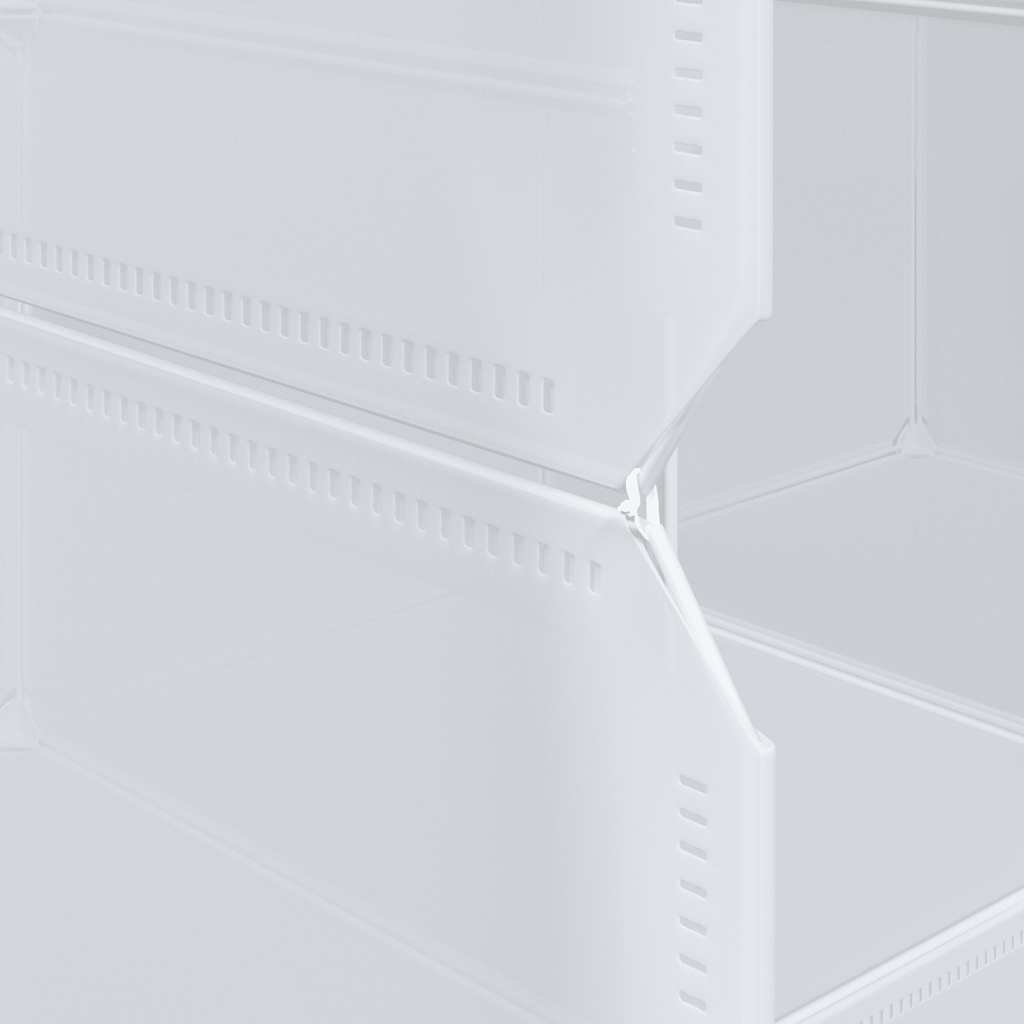 Storage Cube Organiser With 16 Cubes And Hanging Rods Pp