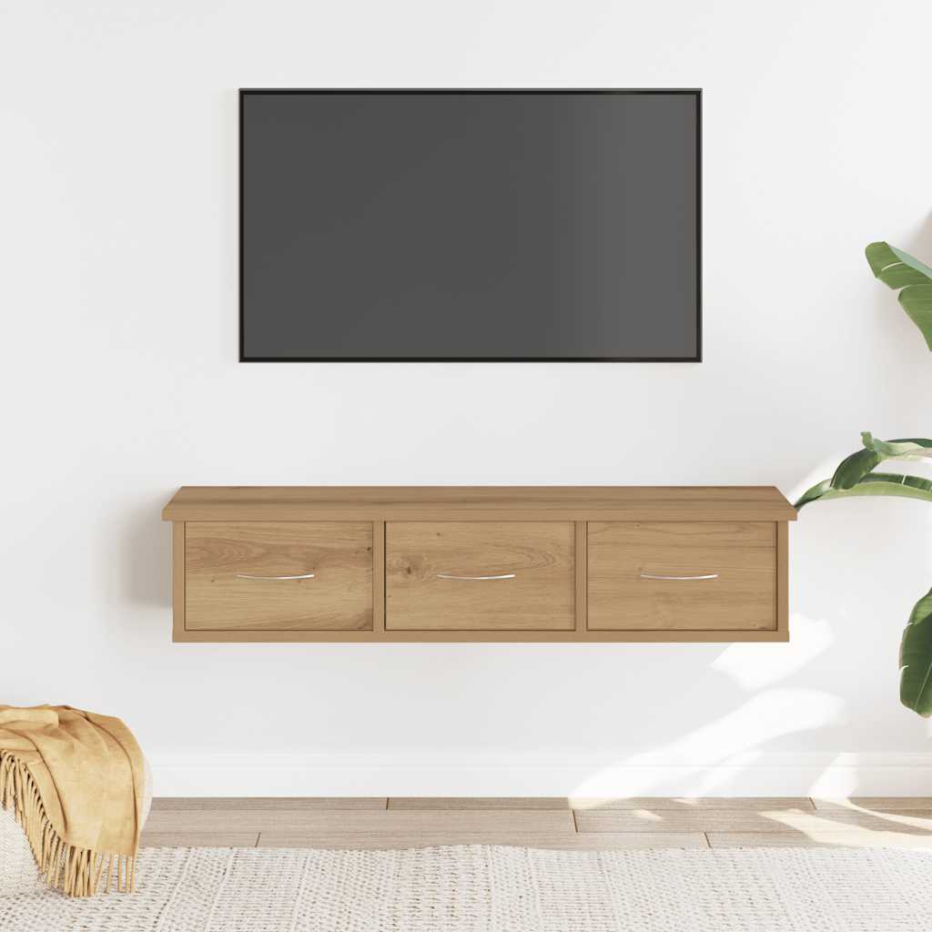 Wall-Mounted Drawer Shelf 88X26X18.5 Cm Engineered Wood