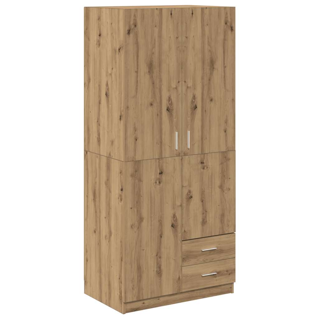 Wardrobe Artisian Oak 80X52X180 Cm Engineered Wood