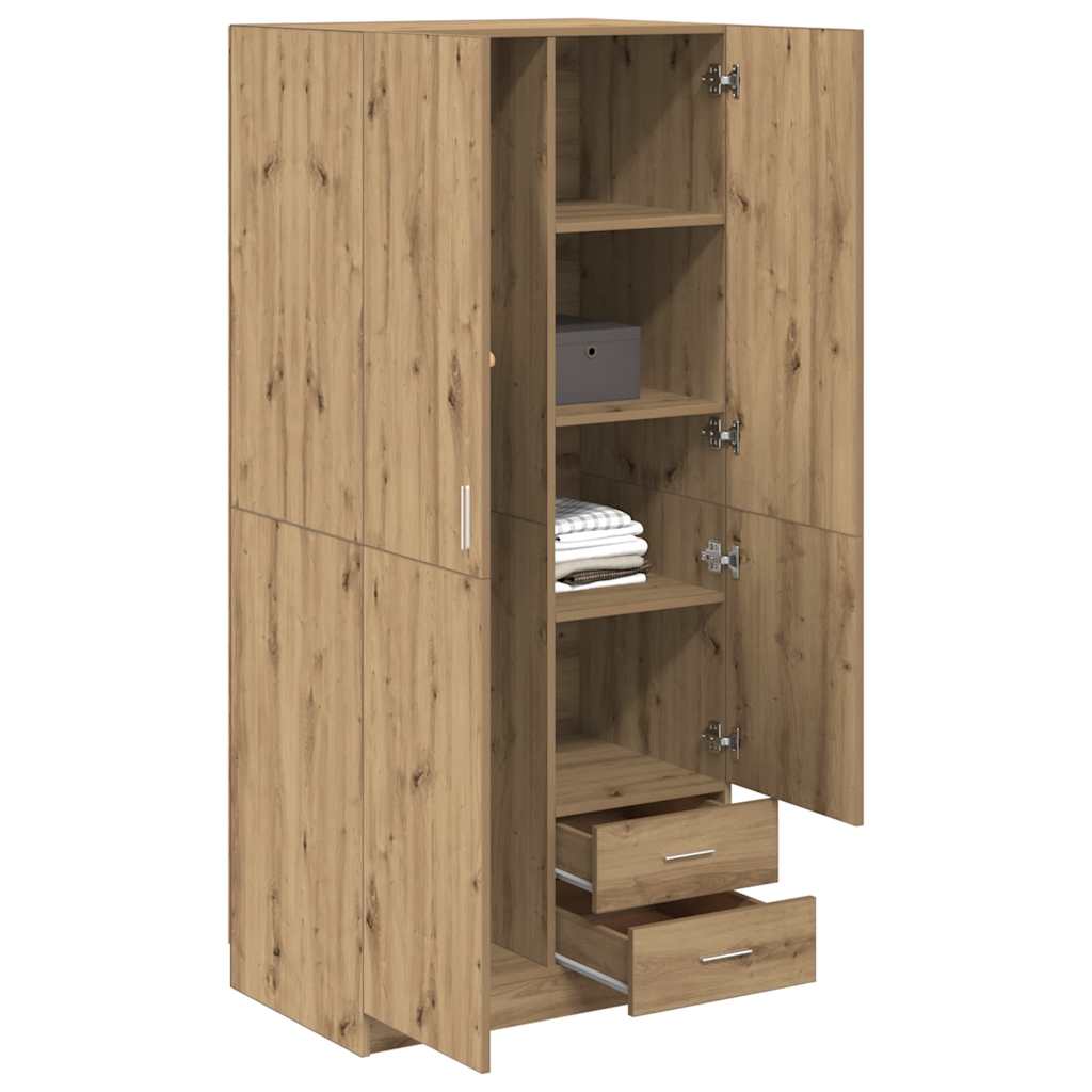 Wardrobe Artisian Oak 80X52X180 Cm Engineered Wood