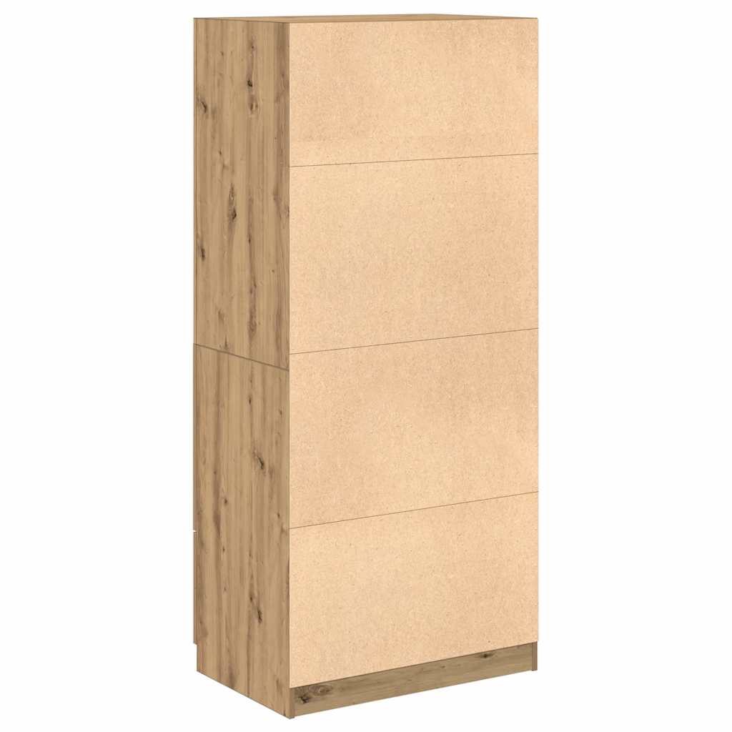 Wardrobe Artisian Oak 80X52X180 Cm Engineered Wood