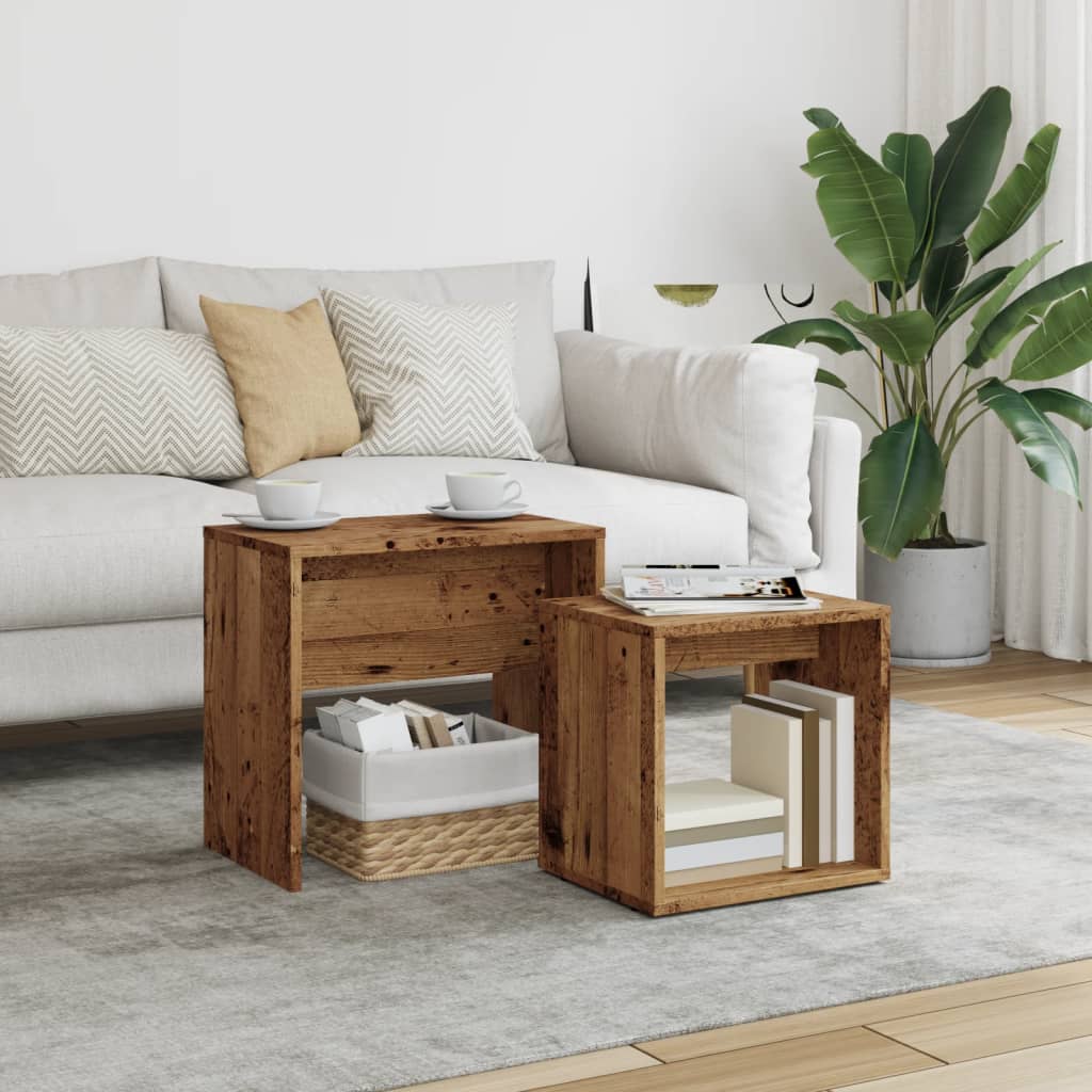 Coffee Table Set 48X30X45 Cm Engineered Wood