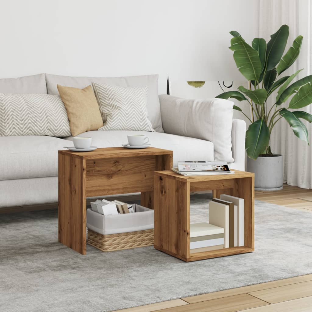 Coffee Table Set 48X30X45 Cm Engineered Wood