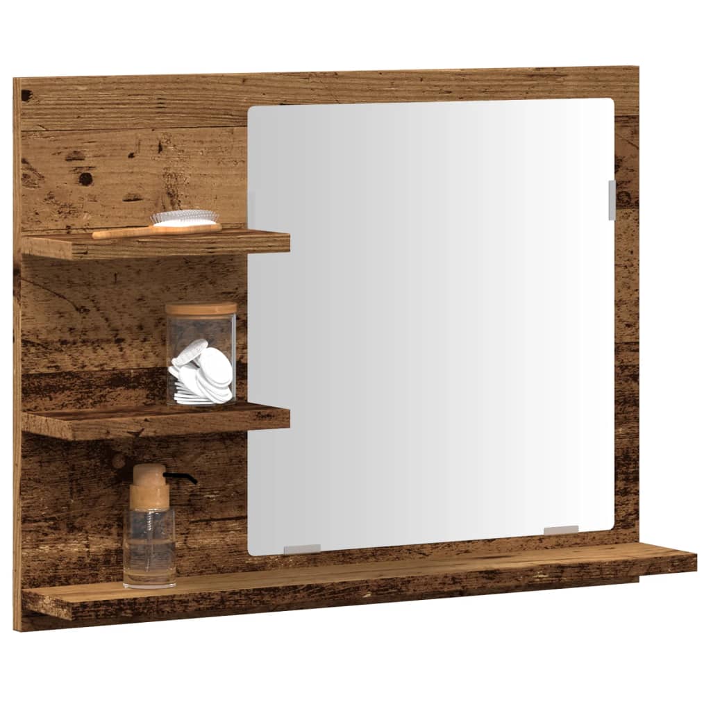 Bathroom Mirror 60X10.5X45 Cm Engineered Wood