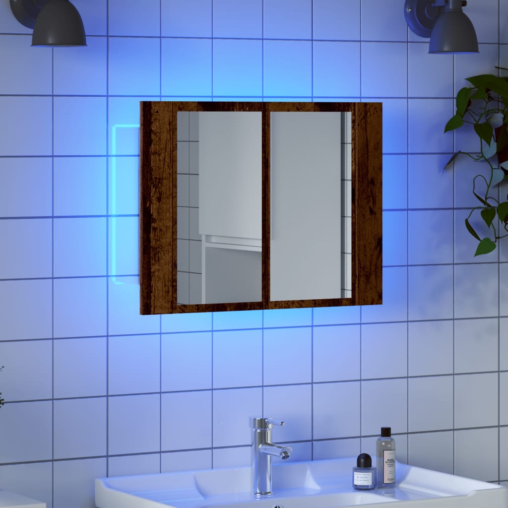 Led Bathroom Mirror Cabinet 60X12X45 Cm Acrylic