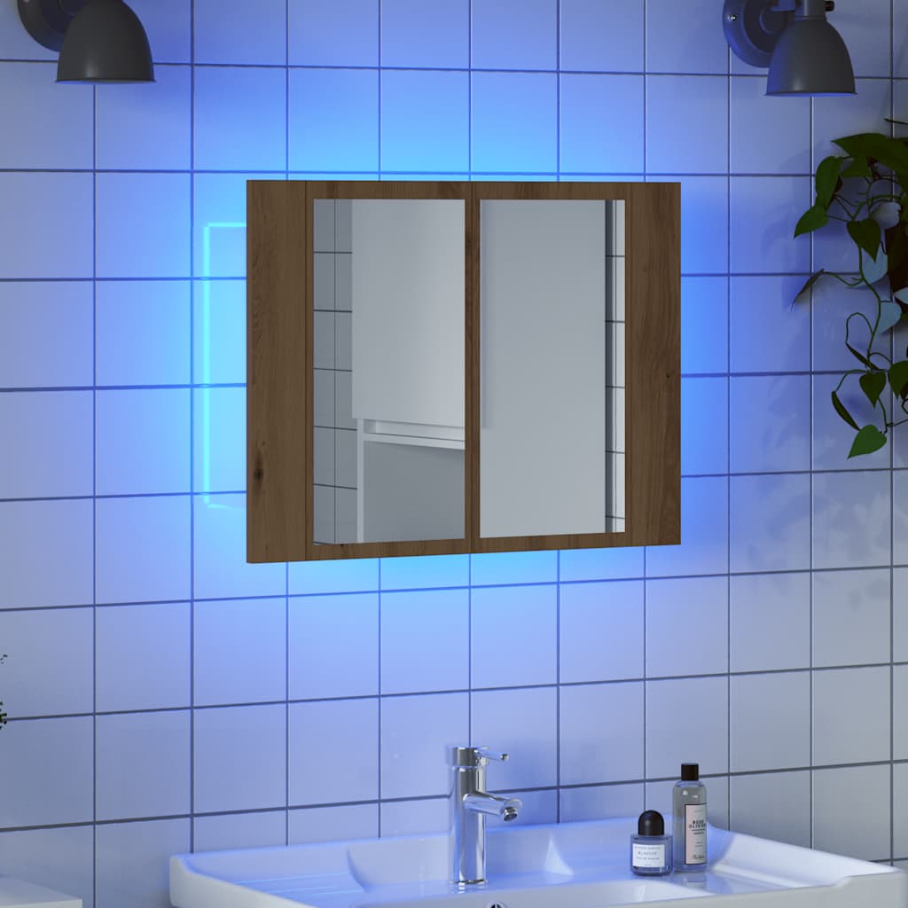 Led Bathroom Mirror Cabinet 60X12X45 Cm Acrylic