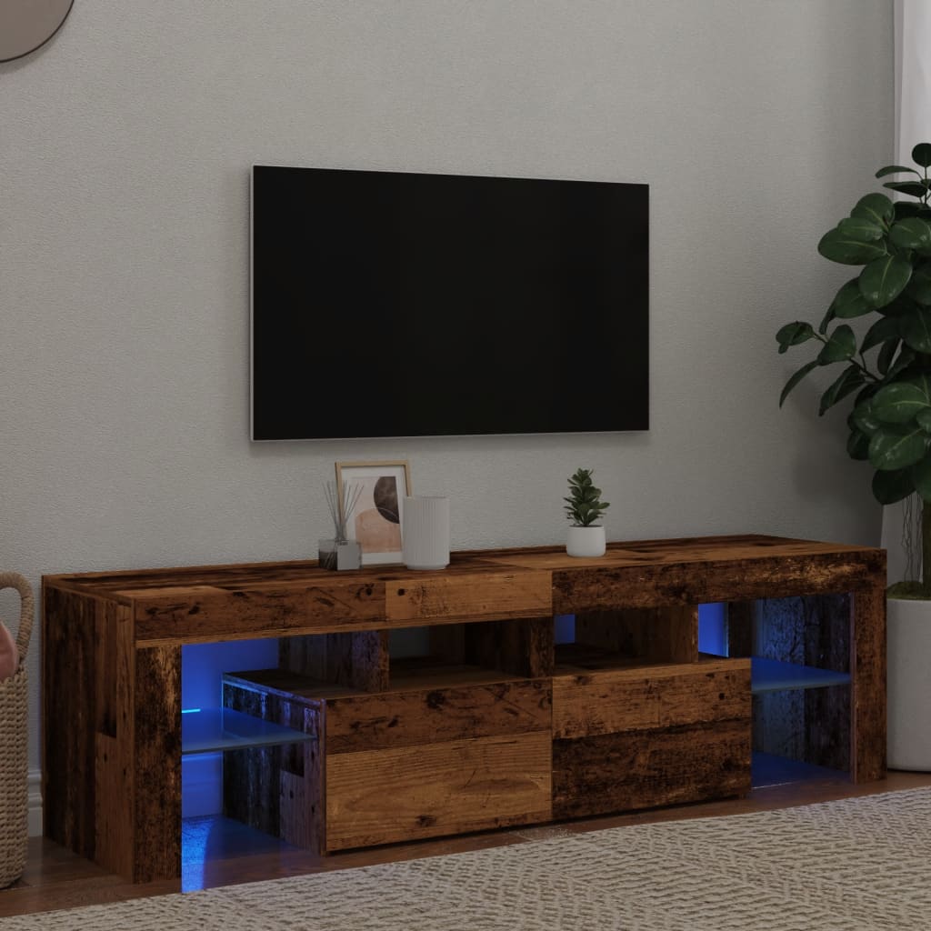 Tv Cabinet With Led Lights 140X36.5X40 Cm