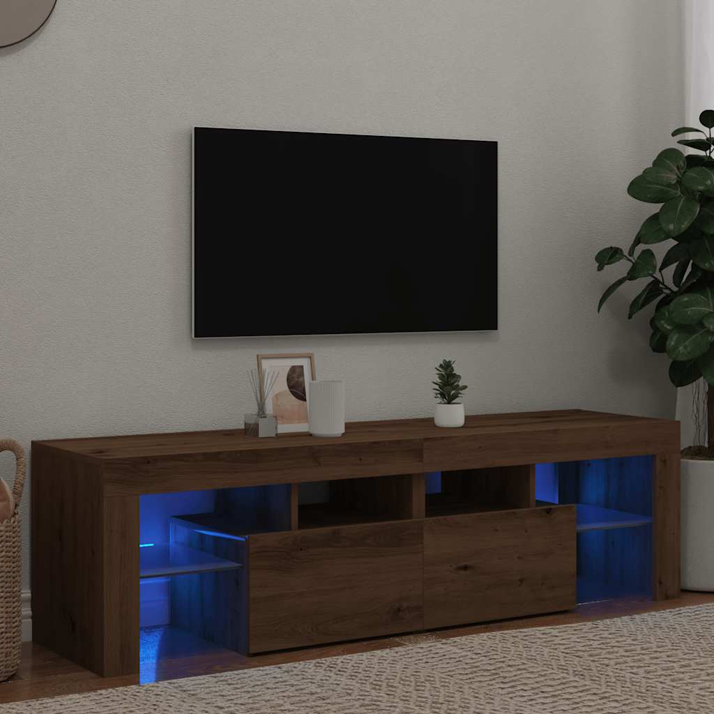 Tv Cabinet With Led Lights 140X36.5X40 Cm