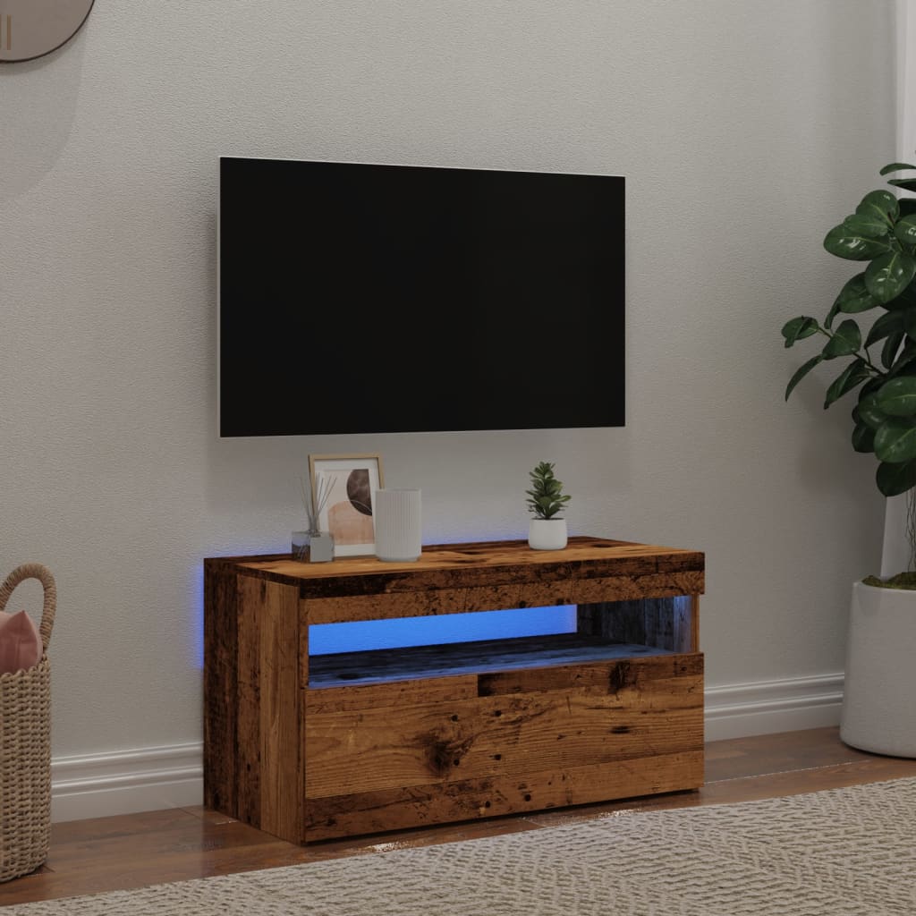 Tv Cabinet With Led Lights 60X35X40 Cm