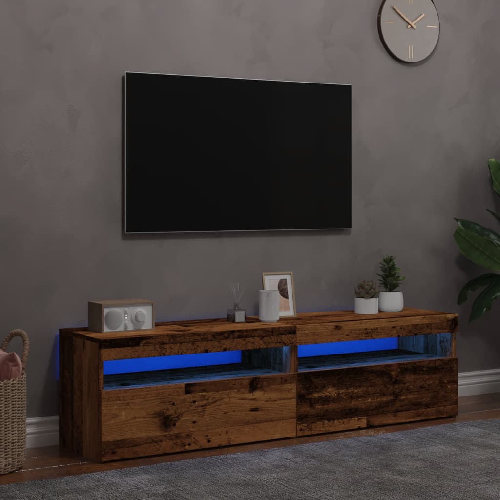 Tv Cabinet With Led Lights 60X35X40 Cm