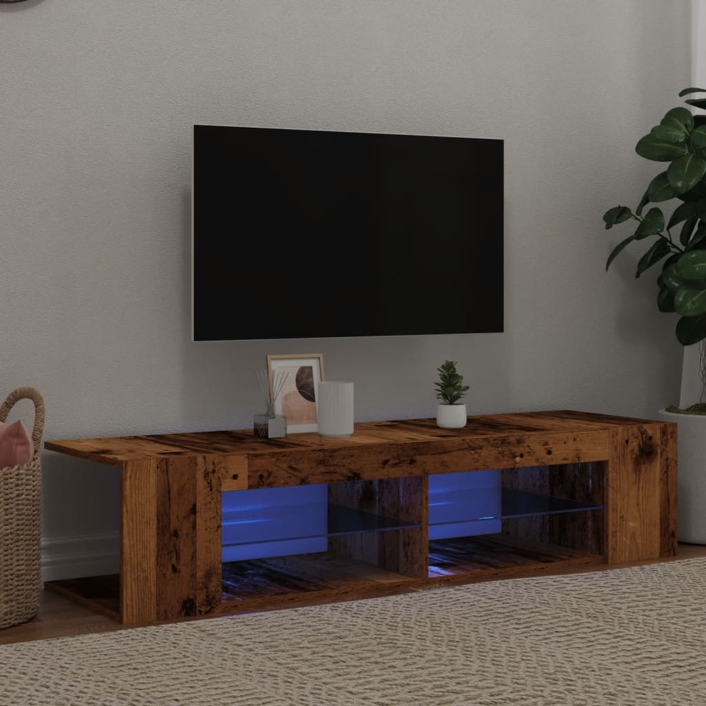 Tv Cabinet With Led Lights 135X39X30 Cm