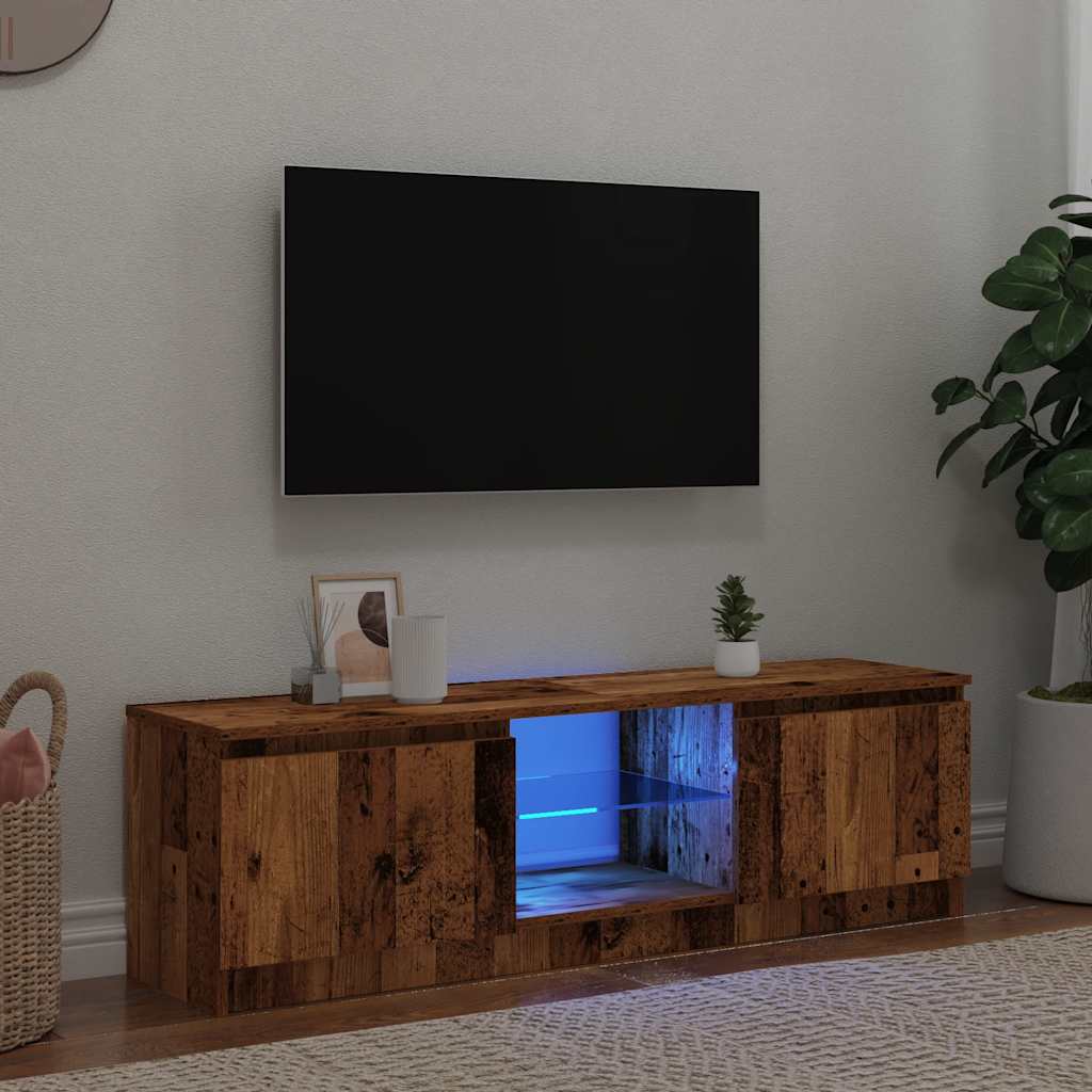 Tv Cabinet With Led Lights 120X30X35.5 Cm