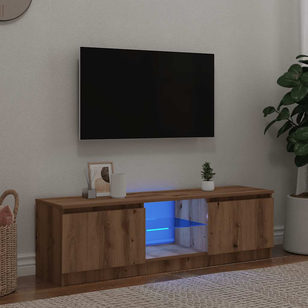 Tv Cabinet With Led Lights 120X30X35.5 Cm