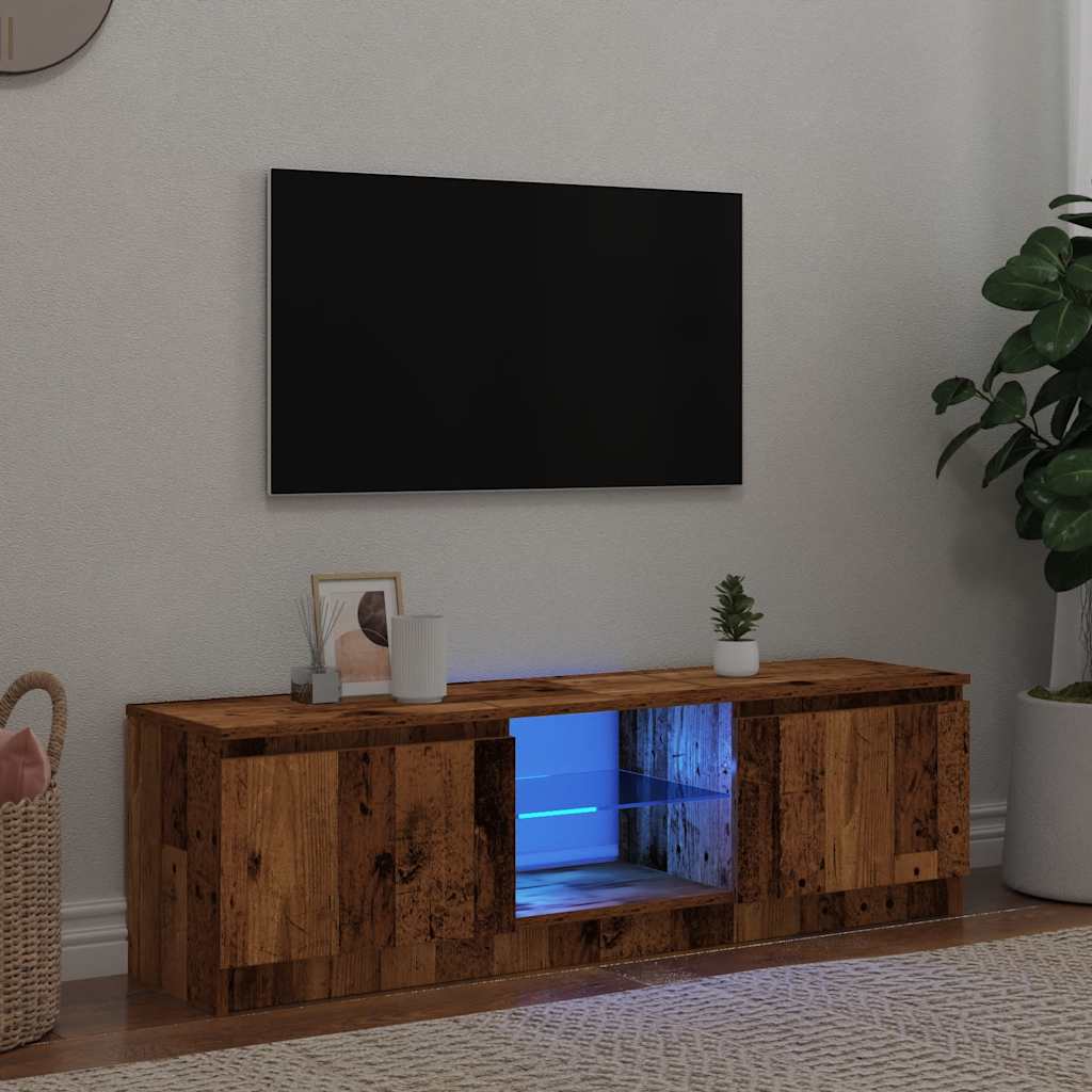 Tv Cabinet With Led Lights 120X30X35.5 Cm