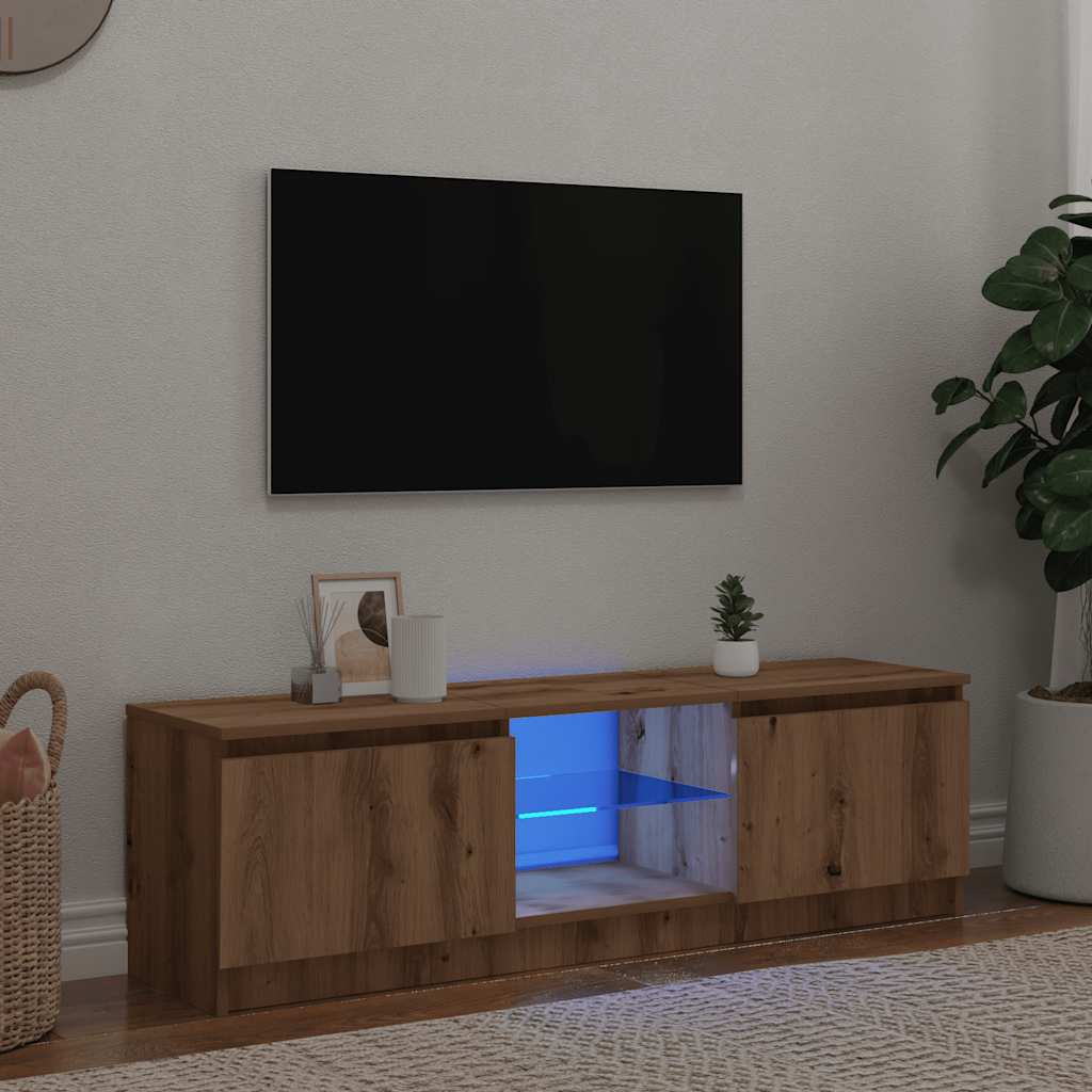 Tv Cabinet With Led Lights 120X30X35.5 Cm
