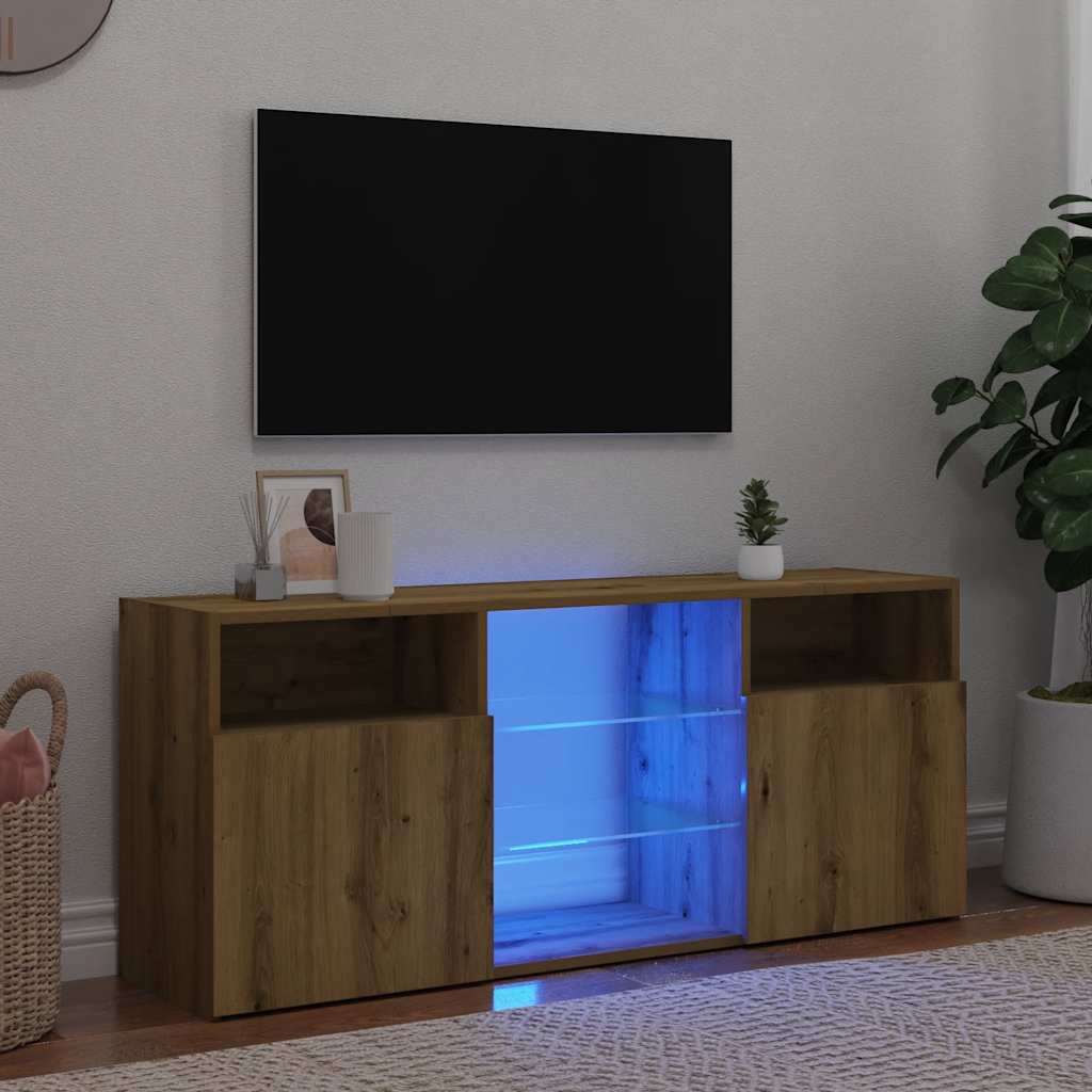 Tv Cabinet With Led Lights 120X30X50 Cm